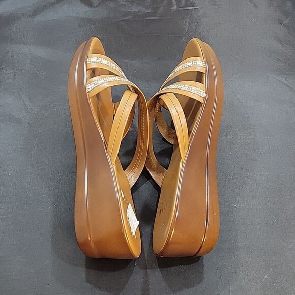 BRAND NEW ITALIAN SHOESMAKERS LOW WEDGE STYLE SLIP-ON SANDAL - Picture 11 of 14